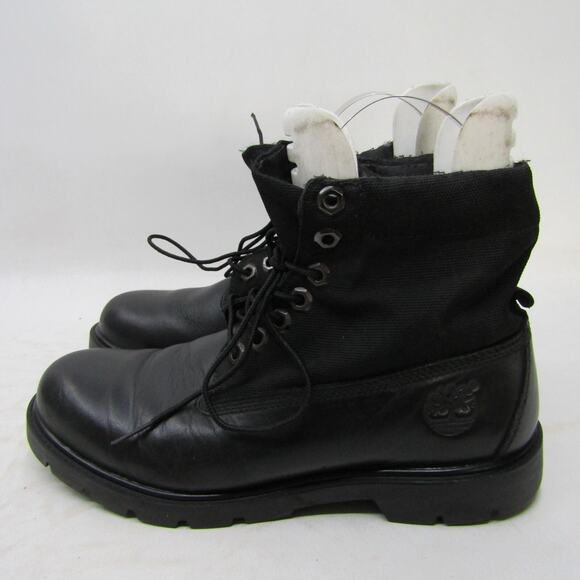 Timberland Mens Size 7.5 M Black Leather Lace Up Ankle Casual Shoes